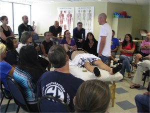 Supervised Therapy Classroom at North Carolina School of Advanced Bodywork - clinical / medical massage school in Charlotte, North Carolina